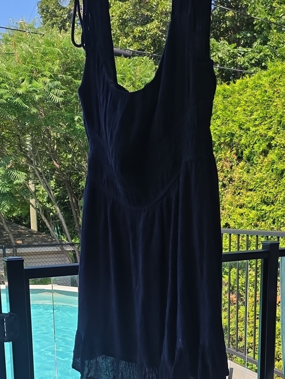 Black Sleeveless Scoop Neck Sundress